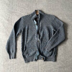Button & Zipper Knit Cardigan